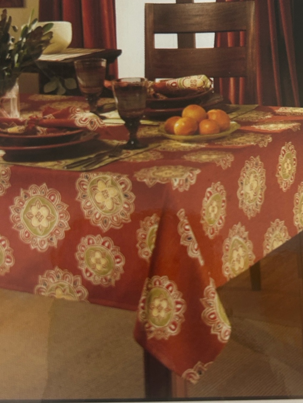 Casa Cristina Solymar Fabric Tablecloth NIP